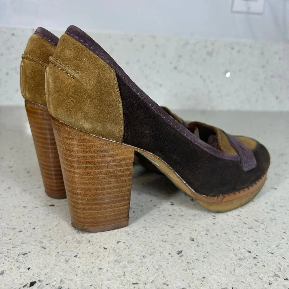 Kenzo Retro Suede Platform Chunky Heel​​